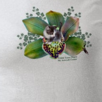 Kitten in the Green Orchid T-shirt
